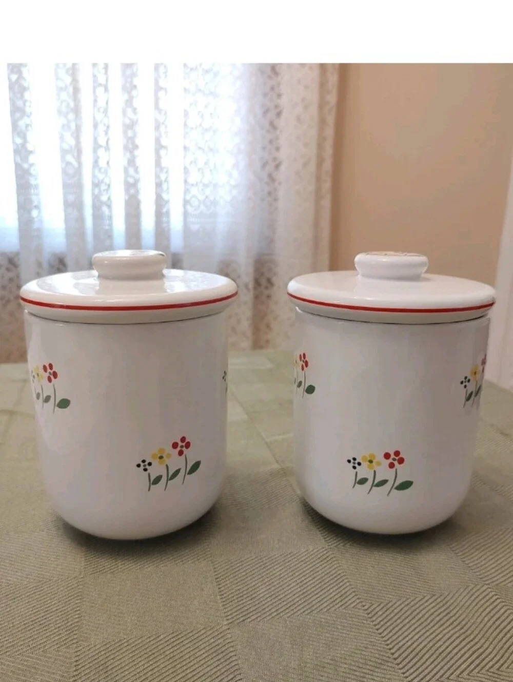 Vintage RB Bernarda Canisters Set 2433 Portugal Ceramic Container Storage Jars
